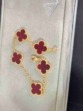 Carnelian Alhambra Bracelet - Van Cleef & Arpels, 18k Gold